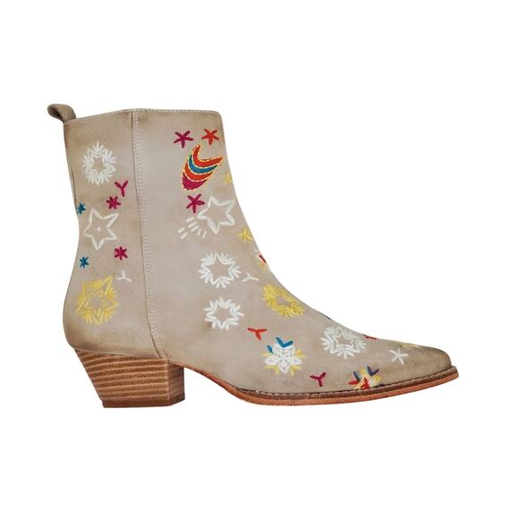 NWT Women's Free People Bowers Embroidered Booties Size 39 - Picture 8 of 16
